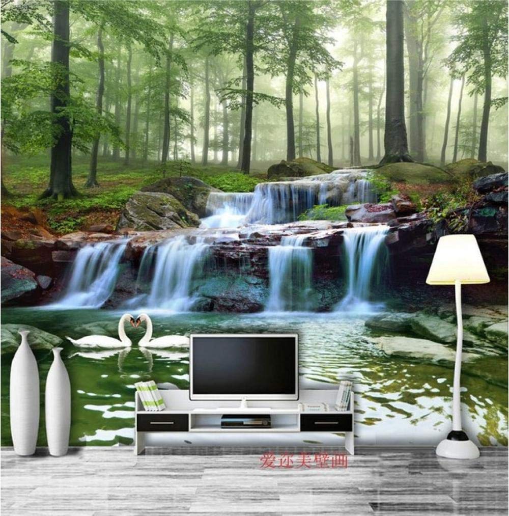 Wallpaper, Wallpaper-Woodland Water Background Wall-Wallpaper, Wallpaper All in-Shenzhen Baoan District Binli Wall Cloth Mural Painting Factory 3D Mural Wallpaper Living Room Bedroom300cm×210cm