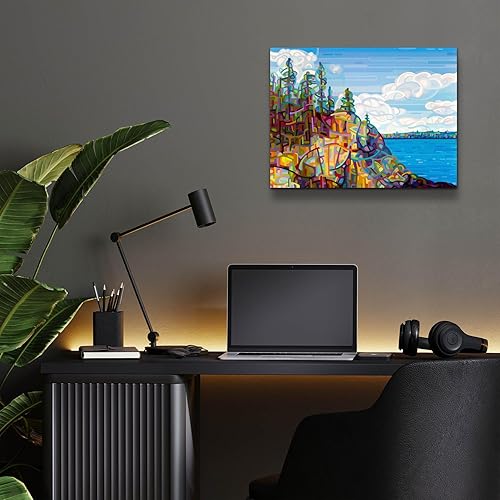 Miniatura 6 de Epic Art 'Living on the Edge' de Mandy Budan, arte de pared de vidrio acrílico, 16 x 12 pulgadas