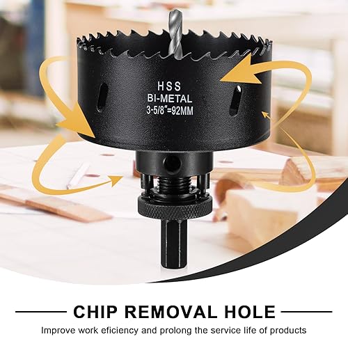 Vista 328 de Sierra perforadora de 2 3/4" (70 mm) para madera y plástico, broca de núcleo de cortador de agujeros bimetálico HSS para paneles de yeso, tableros