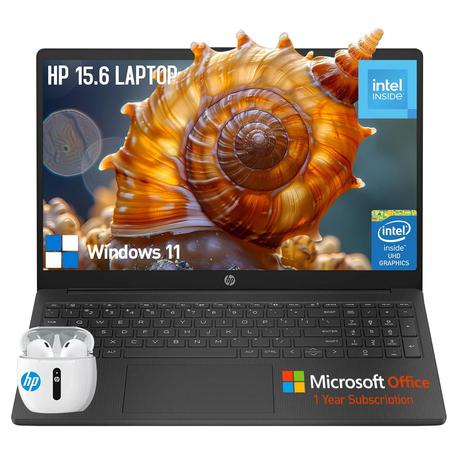Amazon.com: HP 15.6 Laptop Computer, 15 inch Laptop PC, 1Y 