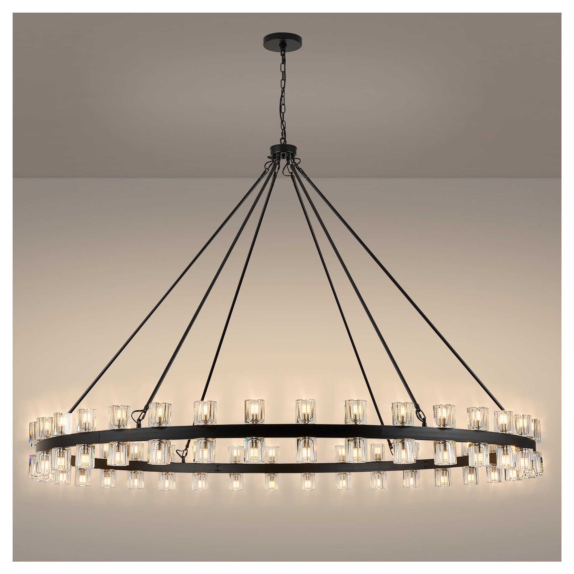 Photo 1 of AEULYTIR 70 Inch Wagon Wheel Chandelier