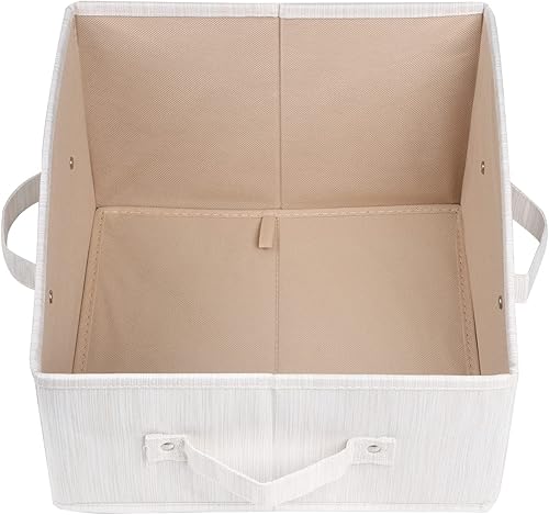 Miniatura 4 de KEEGH Contenedores de almacenamiento de tela para armario, cestas de almacenamiento para estantes, caja de almacenamiento para ropa, toallas,