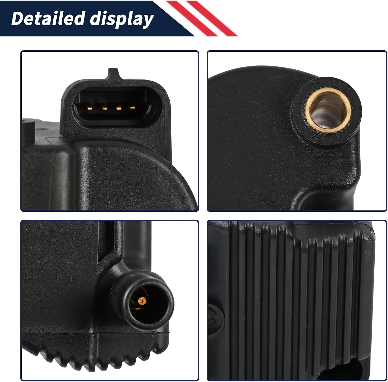 4Pin Single Fire Ignition Coil Compatible with Harley Davidson Softail Dyna Touring 2001 2002 2003 2004 2005 2006 Replace 31743-01 210538, 3 OHM