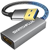 USB to HDMI Adapter,[Gold-Plated & Metal Shell] USB A Male to HDMI Female Convert for Monitors,USB 3.0 to HDMI Support Windows,mac OS - Driver Installation Required