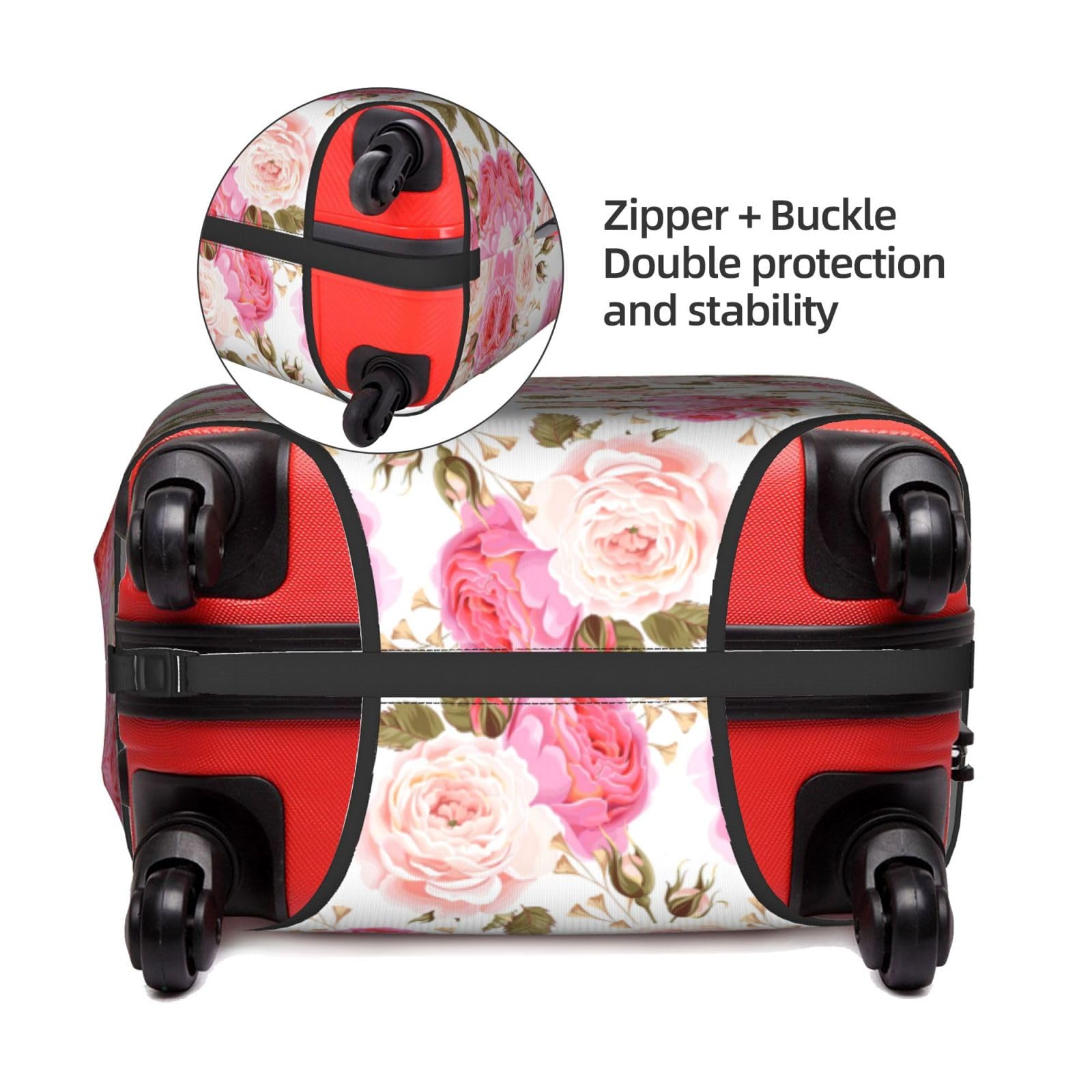 Amazon.com: Rose Flower Luggage Cover, Protective Washable