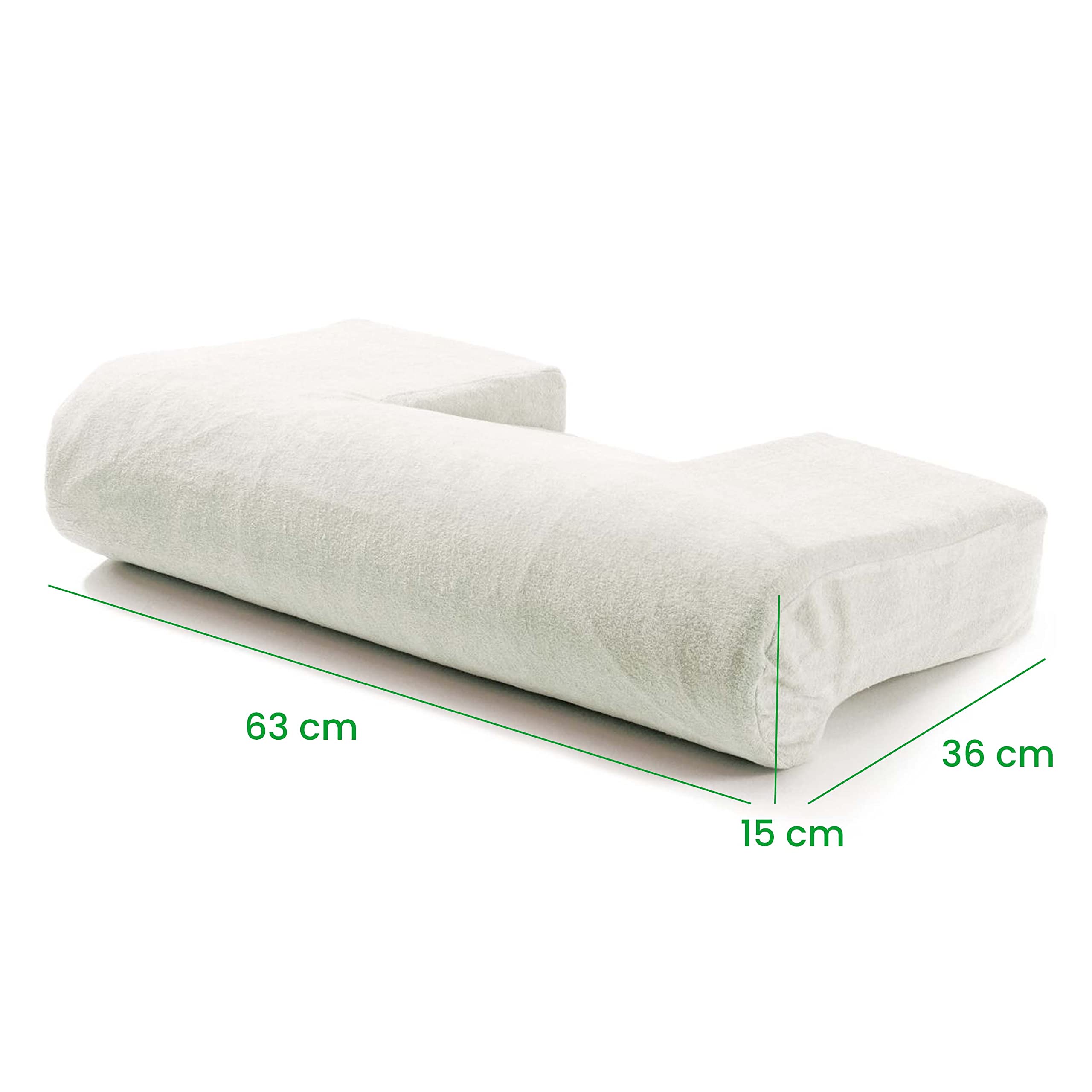 The Pillow Poduszka ortopedyczna – jedyne w swoim rodzaju 3-częściowe wzornictwo wspierające naturalny kształt litery S – zmniejsza ból karku i pleców