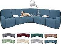 Vista 392 de Fundas 100% impermeables para sofá reclinable seccional, fundas para sofá reclinable en forma de L, funda para sofá seccional de esquina
