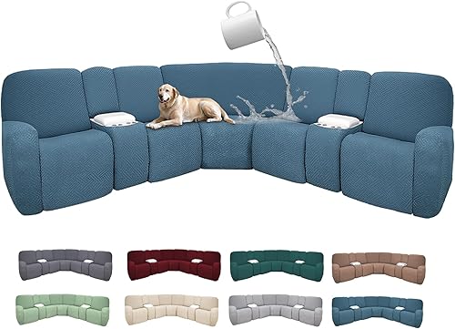 Miniatura 392 de Fundas 100% impermeables para sofá reclinable seccional, fundas para sofá reclinable en forma de L, funda para sofá seccional de esquina en forma de