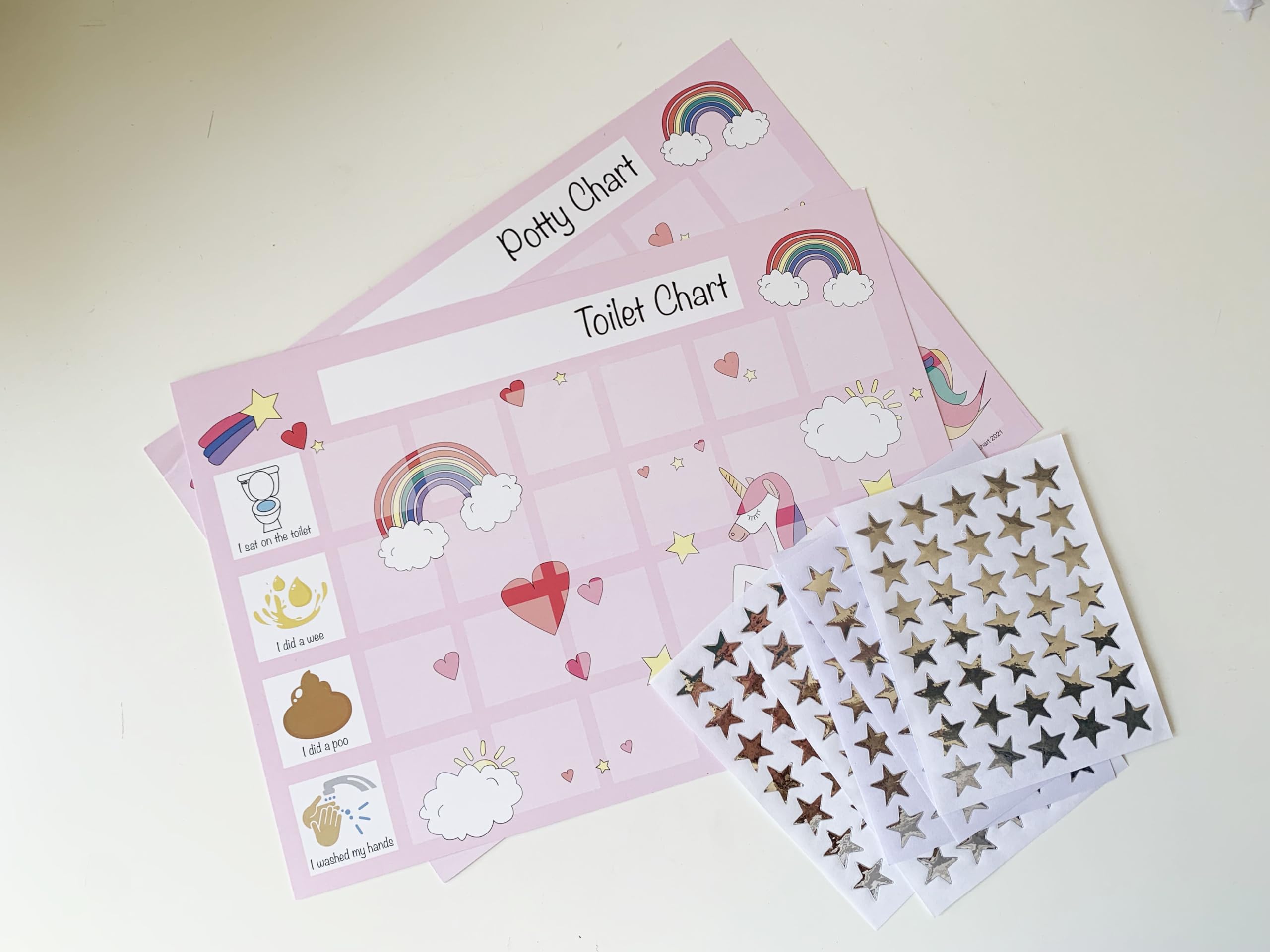 Potty Training Sticker Chart with 3500+ Stickers β Reusable A4 Toilet Training Reward Chart for Boys & Girls| Durable Gloss Chart | Toddler Potty & Toilet Routine, Autism & SEN Friendly (Unicorn)