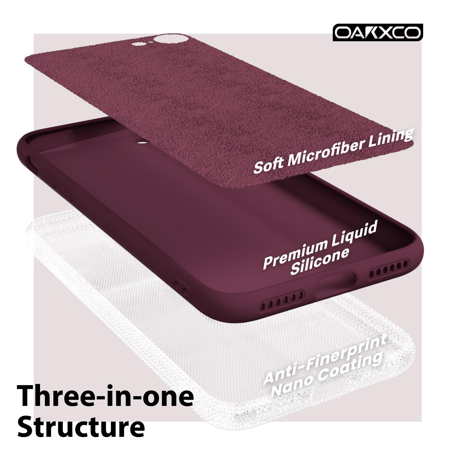 oakxco for iPhone 17 Pro Max Phone Case Liquid Silicone, Cute Thin Slim Grip Soft Rubber Gel for Women Men, Smooth Matte TPU Plain Solid Color Girly Simple Case with Camera Cover, Light Pink — view 806