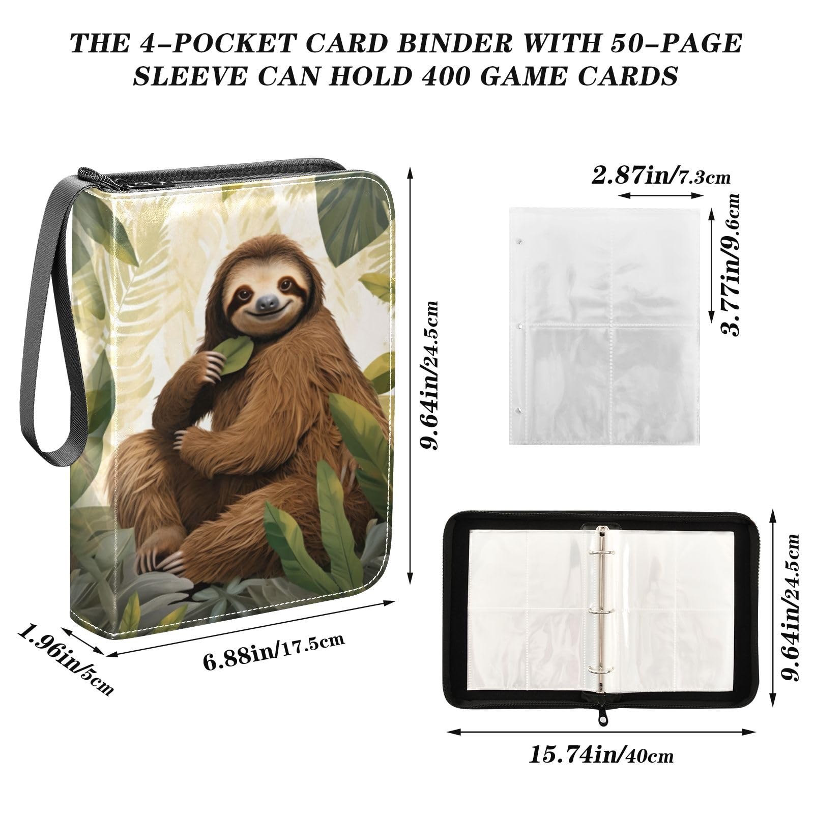 Amazon.com: Kigai Cute Sloth Card Binder
