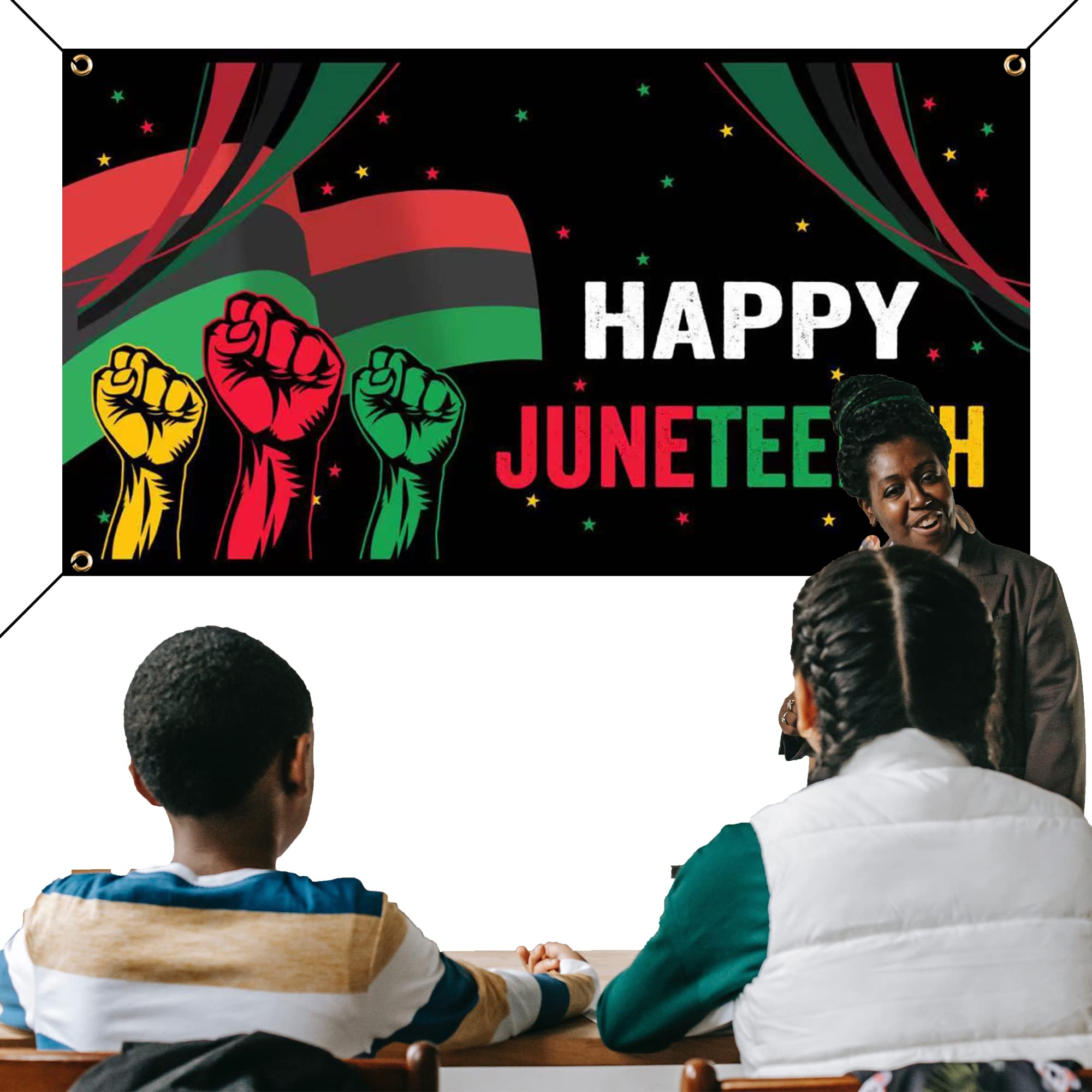 WBCBEC Juneteenth Day Background Banner Decoration African American Independence Day June 19 1865 Ce
