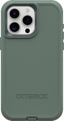 OtterBox Funda para iPhone 15 Pro MAX (solamente) Defender Series - FOREST RANGER (verde), sin pantalla, resistente y duradera, con protección de