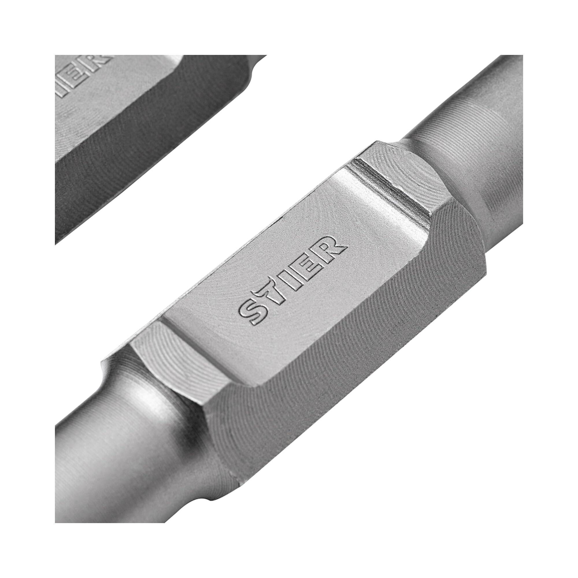 Jeu de burins plats SDS-HEX STIER 35/50 x 410 mm pour marteaux de démolition