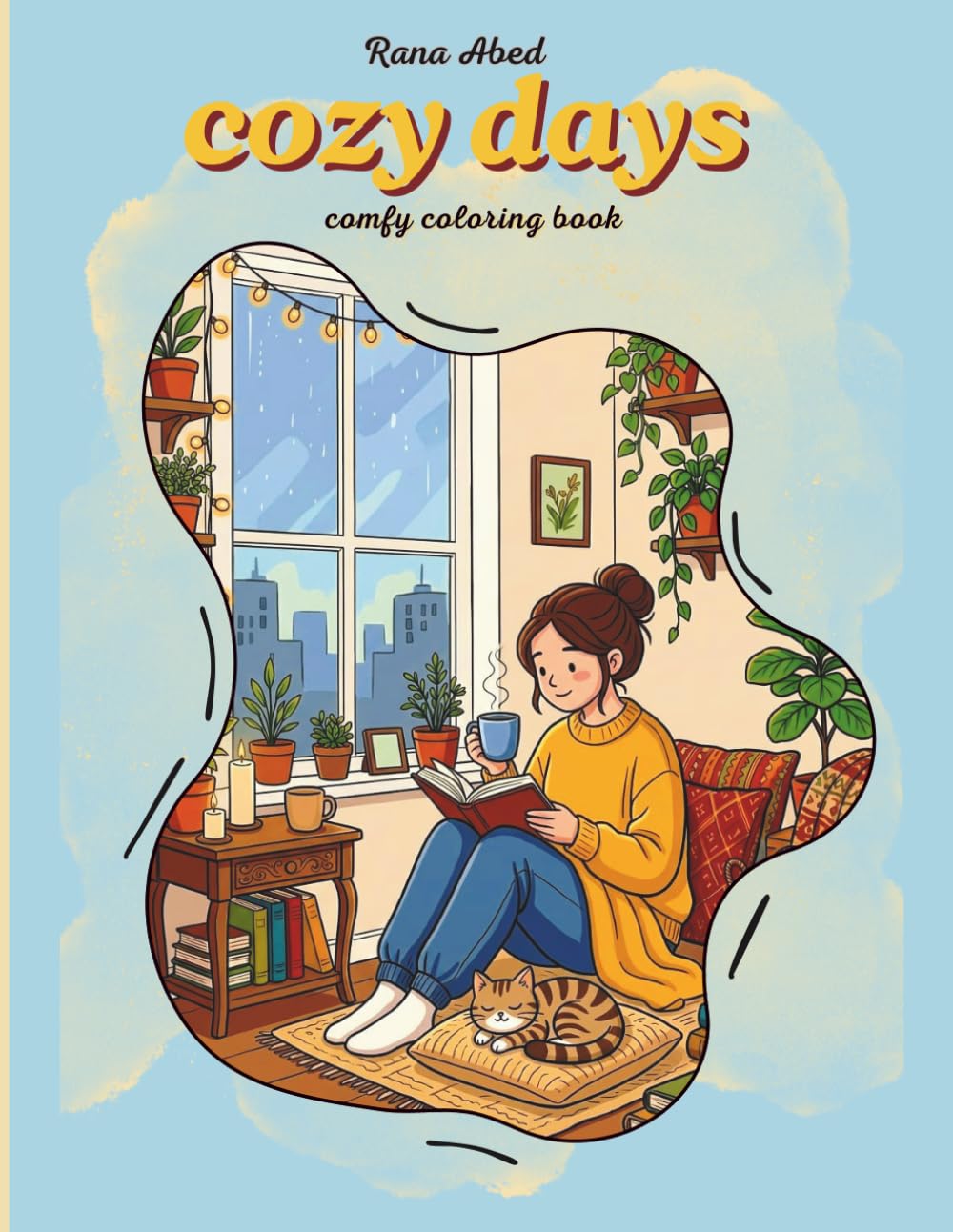 Comfy Days: A Cute and Cozy Coloring Book for Adults: 40 Bold and Easy Coloring Pages | Simple Aesthetic Illustrations for Stress Relief, Relaxation, and Hygge Vibes (Beginner-Friendly)