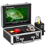 Underwater Fishing Camera Portable Video Fish Finder 9 inch LCD Monitor 1000TVL Waterproof Camera Underwater DVR Video Fish Cam 50m Cable 12pcs IR Infrared Lights for Ice, Lake and Boat Fishing