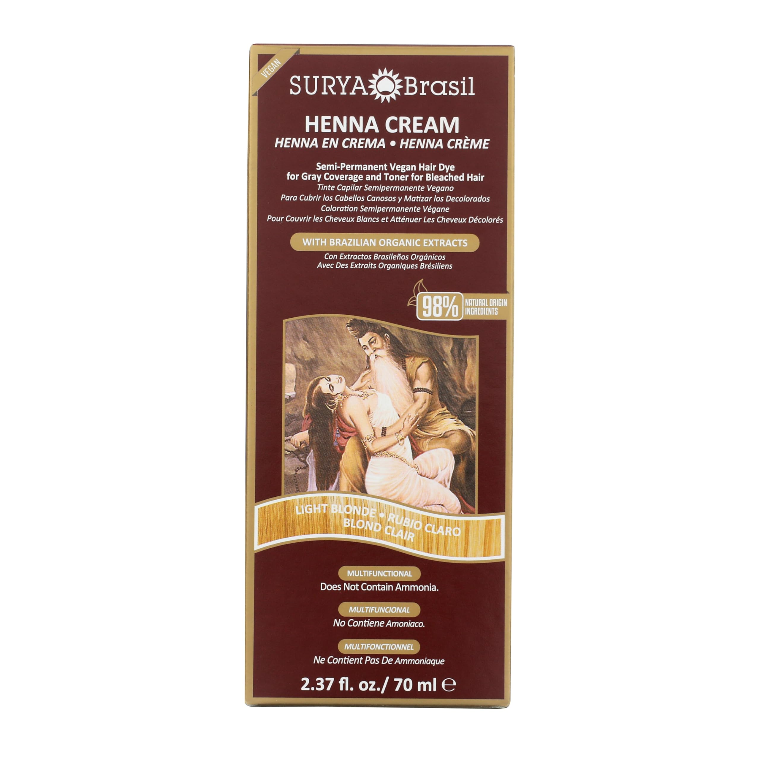 Henna Cream, Light Blonde, 2.37 Fluid Ounce
