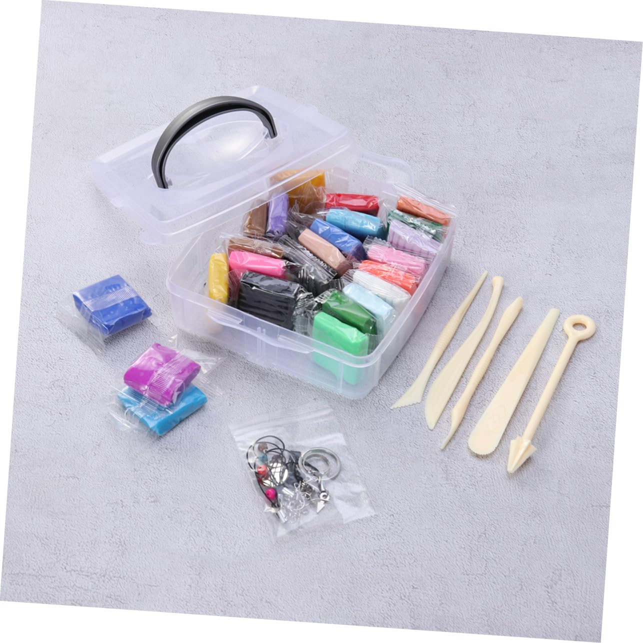 Kit Argilla da Modellare 24 Colori per Bambini Strumenti | Pvc, Accessori Inclusi per Creare Forme, Set Creativo Educativo, Adatto a Ragazzi e Ragazze