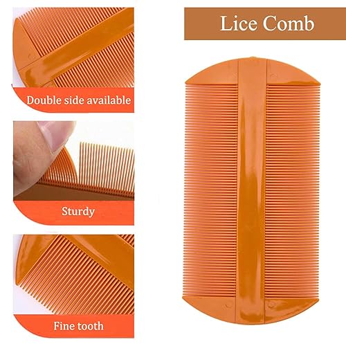 Miniatura 5 de Peine para la caspa, peine de dientes finos para el cuero cabelludo, peine de desintoxicación para piojos para mujeres, hombres y niños, acero