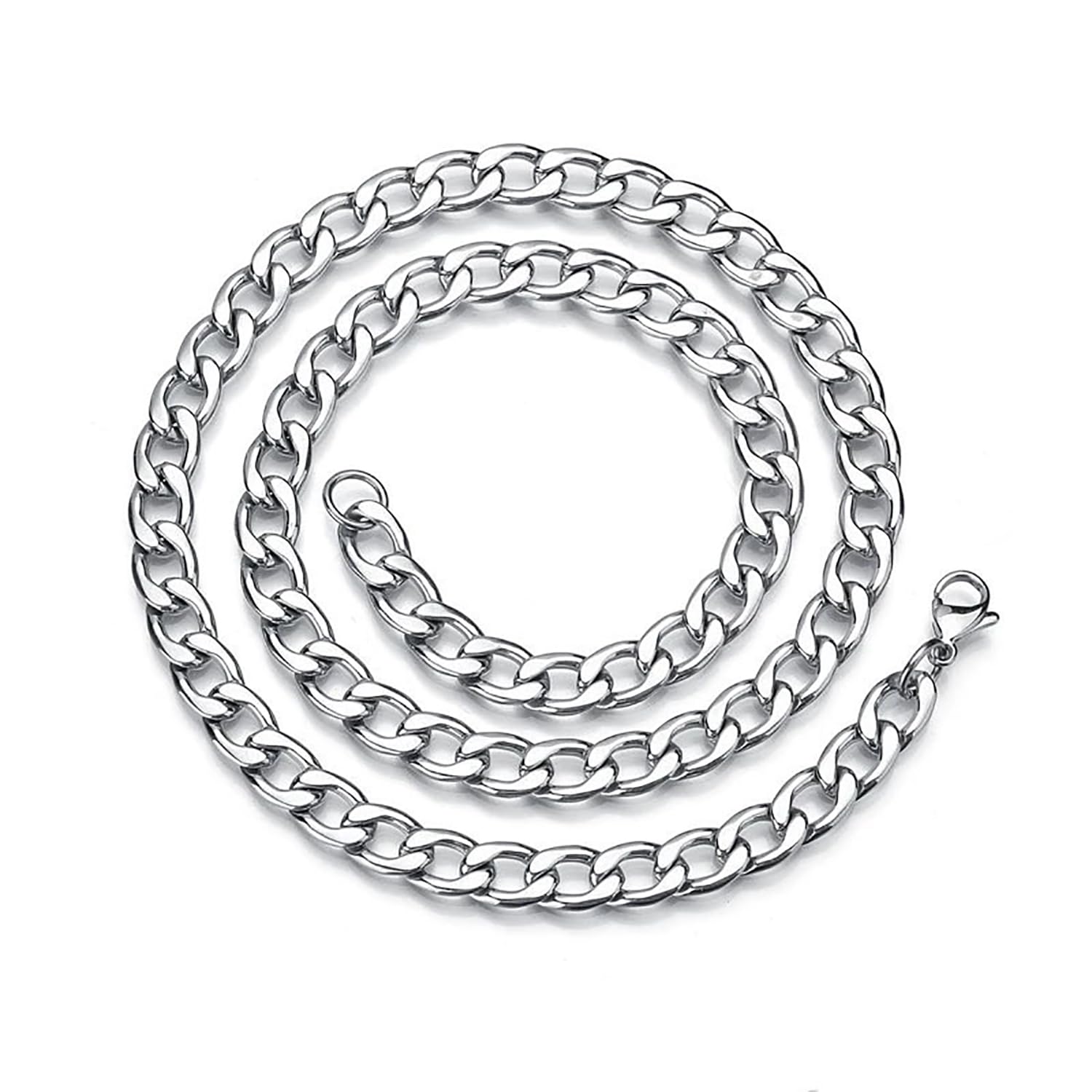 Peora Silver Plated 316L Stainless Steel 8 mm Link Chain for Boys Rapper Necklace for Men (B0CW9WL21K) Amazon Price History, Amazon Price Tracker