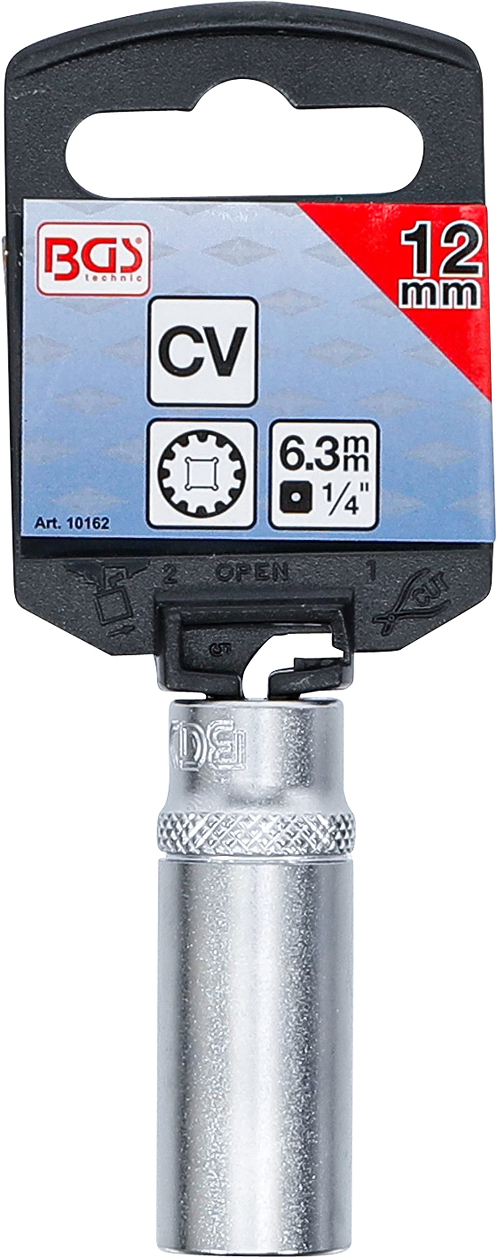 BGS 10162 | Steckschlüssel-Einsatz Gear Lock, tief | 6,3 mm (1/4