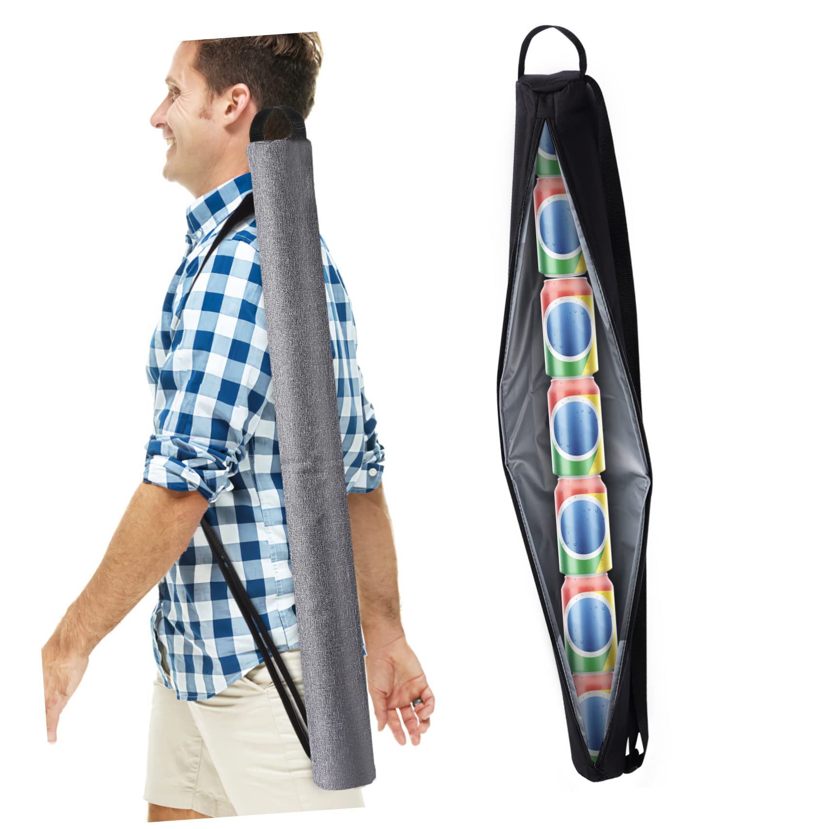 Toyvian Borsa Termica Golf Sacchetto Bevande 2 Pezzi Oxford | Capacità Grande per 7 Lattine , Wrap Beer e Mantiene Freddo , Borsa Refrigerata Portatile