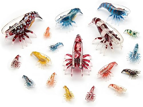 Figura única hecha a mano de camarones de acuario  miniatura realista pintada a mano  Decoración interior moderna (1 camarón  1.57 pulgadas, edición
