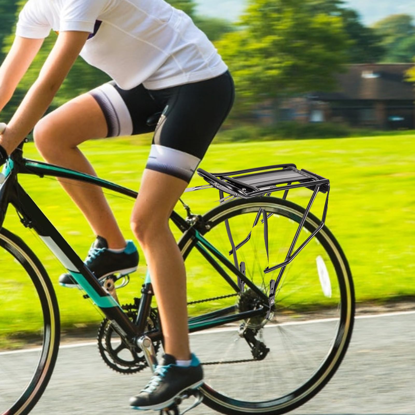 Fahrrad-Rückenträger,Fahrrad-Hinterradträger,Fahrrad-Hinterradträger Aus | Aluminiumlegierung - Fahrrad-Gepäckträger, Fahrradzubehör Für Gepäck, Fracht, Kleidung