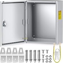 EYPINS Electric Metal Panel, 400 x 500 x 200 mm, Waterproof and Dustproof | Aluminium Alloy Lock,Removable Galvanized Plate,Wall Distribution Box with Mounting Accessories