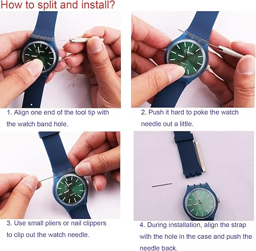 Miniatura 7 de MMBAY Correa de reloj de goma de 0.669 in y 0.748 in compatible con Swatch Watch Band Reemplazo impermeable pulsera de reloj de silicona para damas