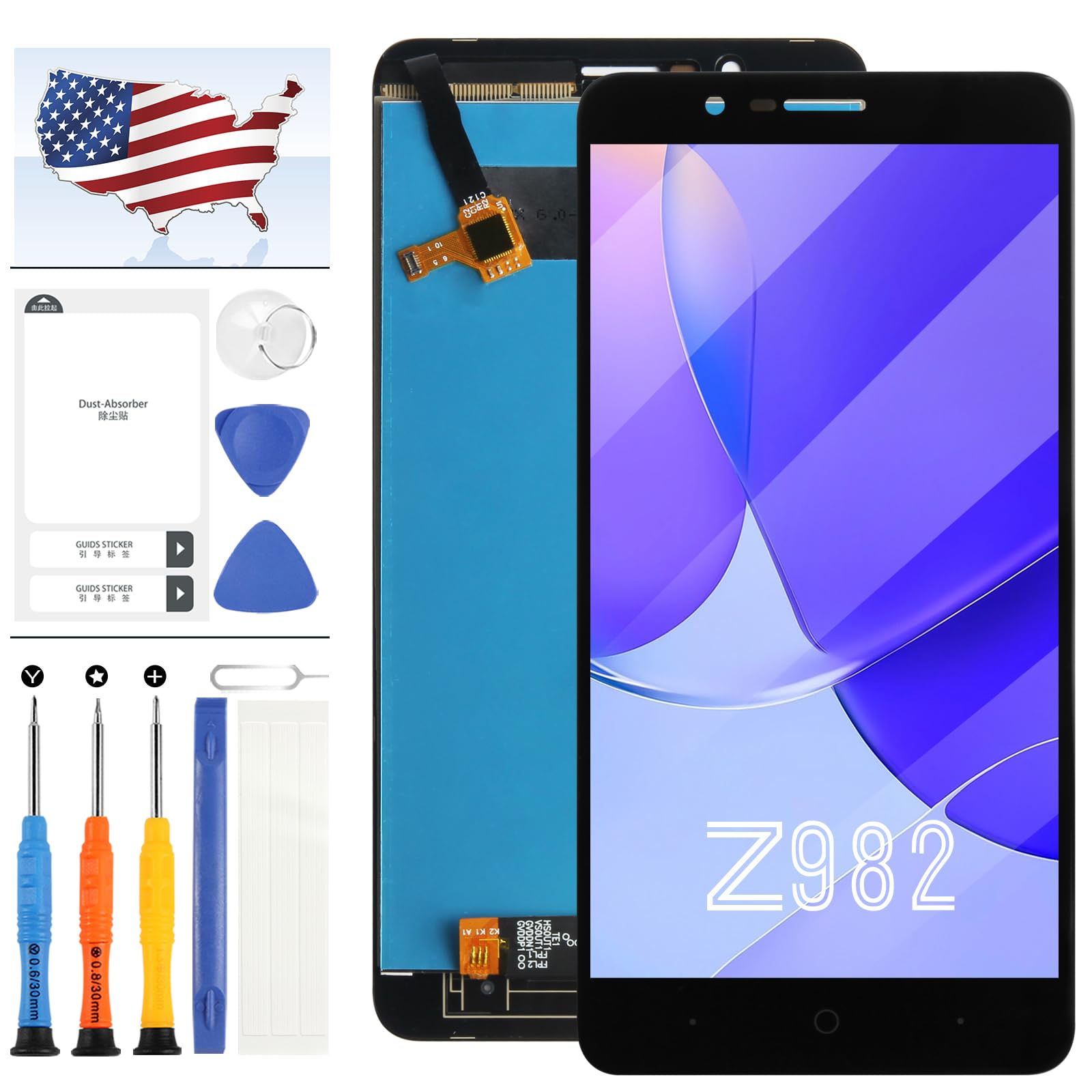 Amazon.com: for ZTE Blade Z Max Z982 Screen Repkacement for ZTE