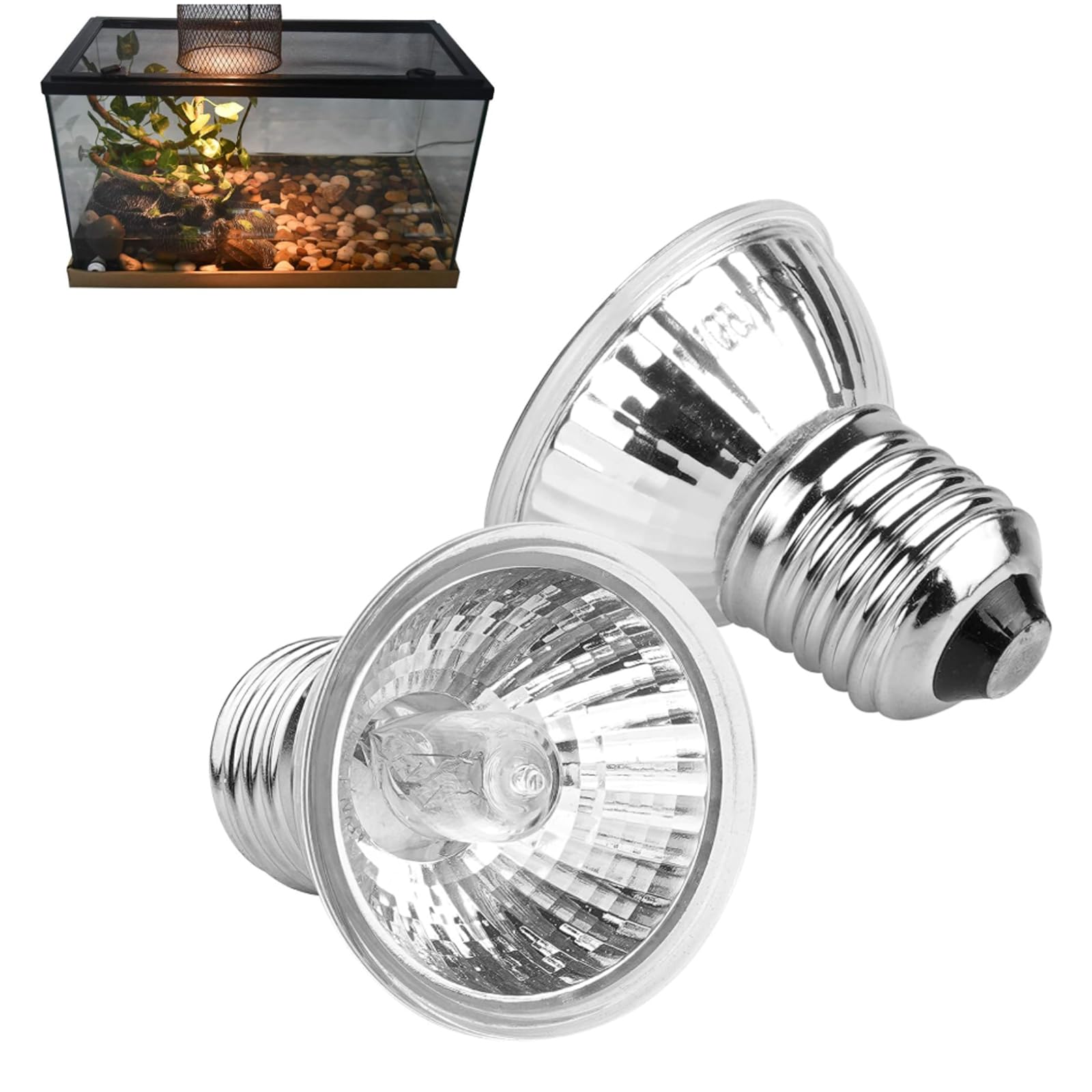 BCNJEPIN UV Light for Turtle, 2PCS UVB Light Bulbs for Aquarium, Basking Lights for Turtle Tank Accessories, Pet Light for terrapin, Semi Aquatic Turtles, Small Enclosures and Amphibians, 220V 25W-image-34