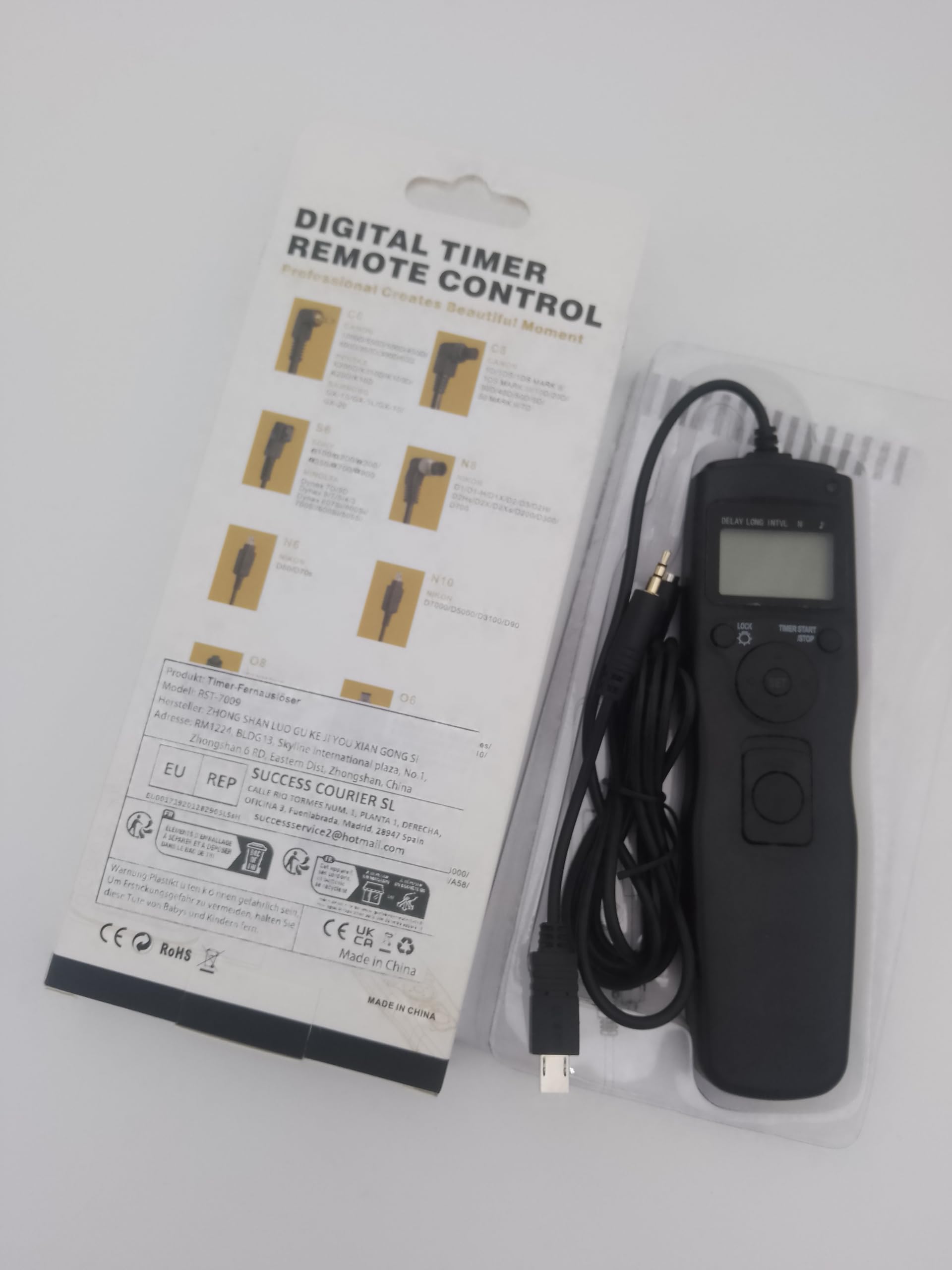 RGBS Déclencheur à distance LCD minuteur et intervalle de temps pour appareil photo reflex numérique Sony A7, A7 II, A7R, A7R, A7S, A3000, A5000, A5100, A6000, A58, NEX-3N, HX50V, HX90V, HX300, HX400V