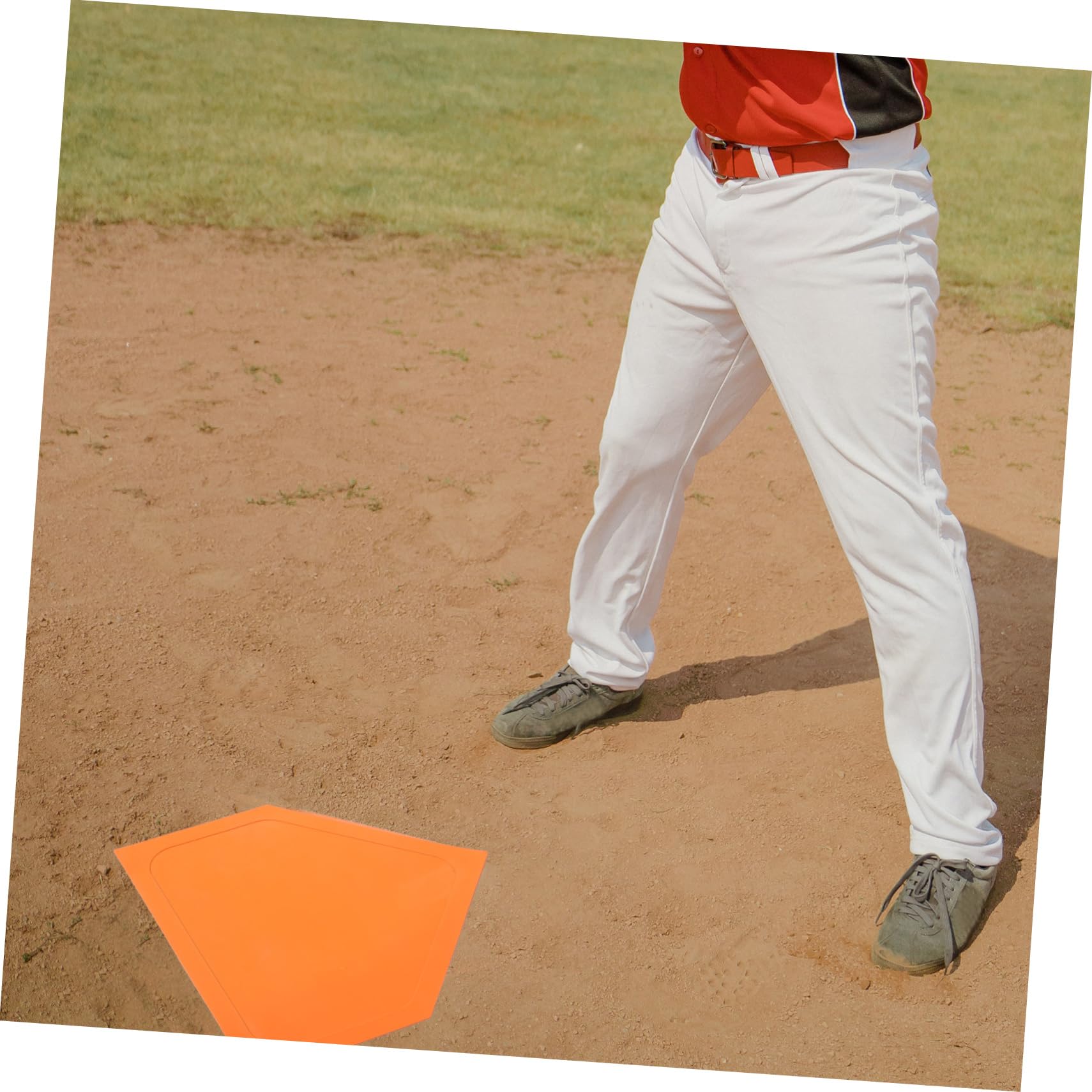 Toddmomy Placa De Softbol De Béisbol Bases De Kickball Tapete De Entrenamiento De Béisbol Bases De Béisbol para Jardín Equipo De Campo De Béisbol Caucho Orange