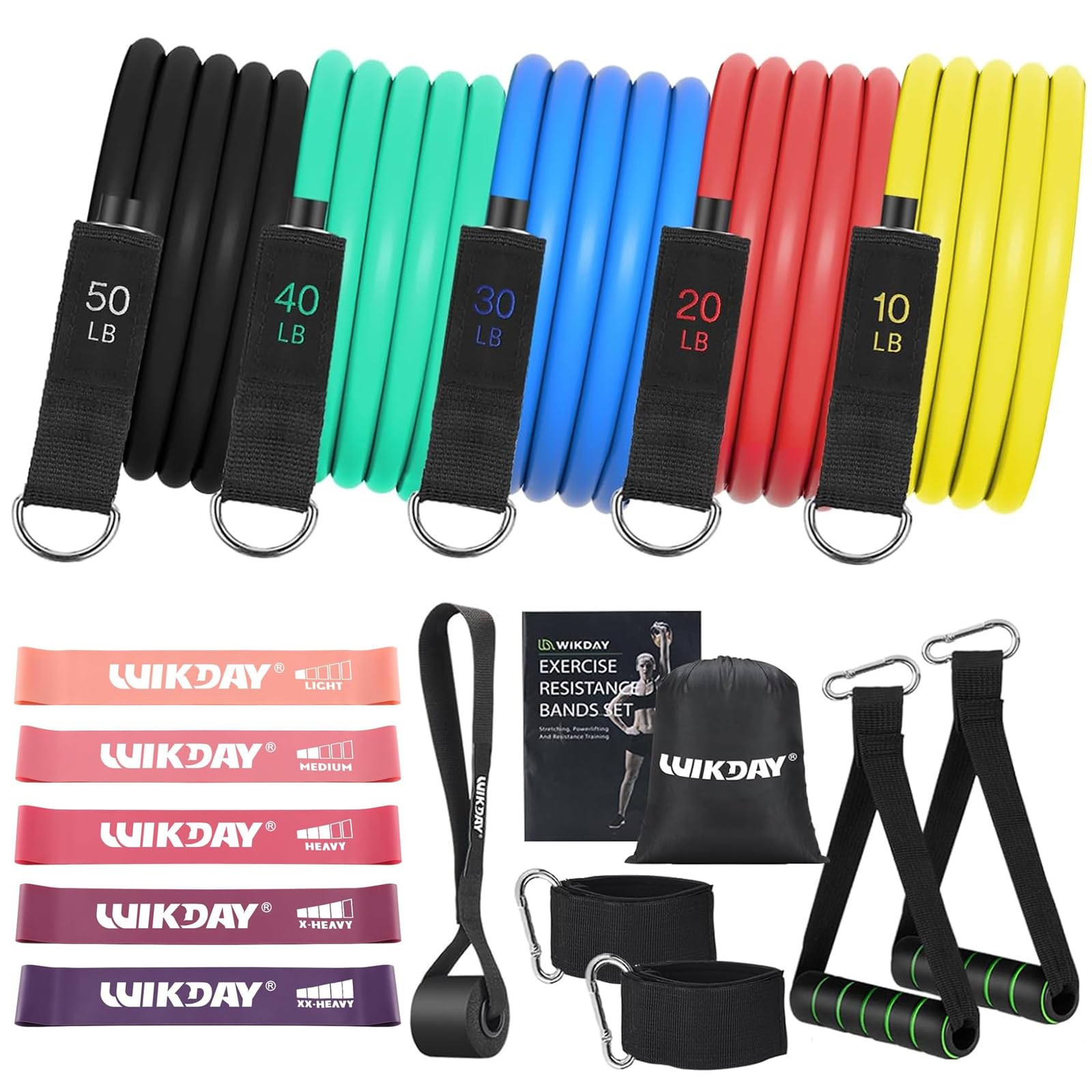 WIKDAY Resistance Bands with Handles for Exercise,beginners