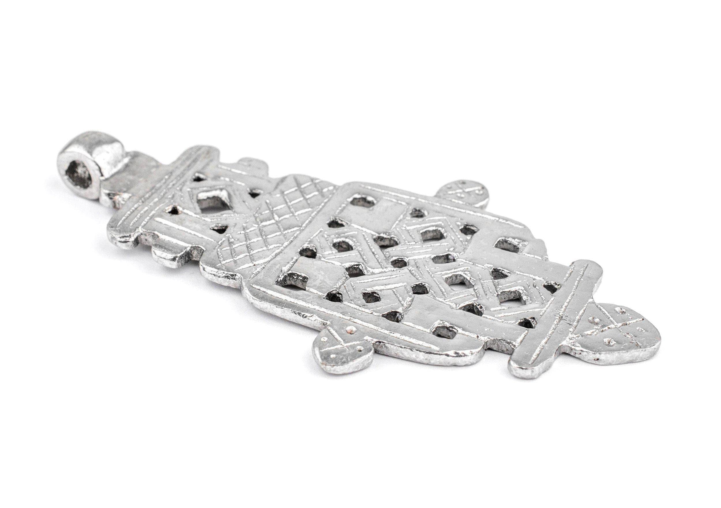 The Bead ChestSilver Ethiopian Coptic Cross Pendant, African Abyssinian Design, Orthodox Christian Pendant for Jewelry, The Bead Chest