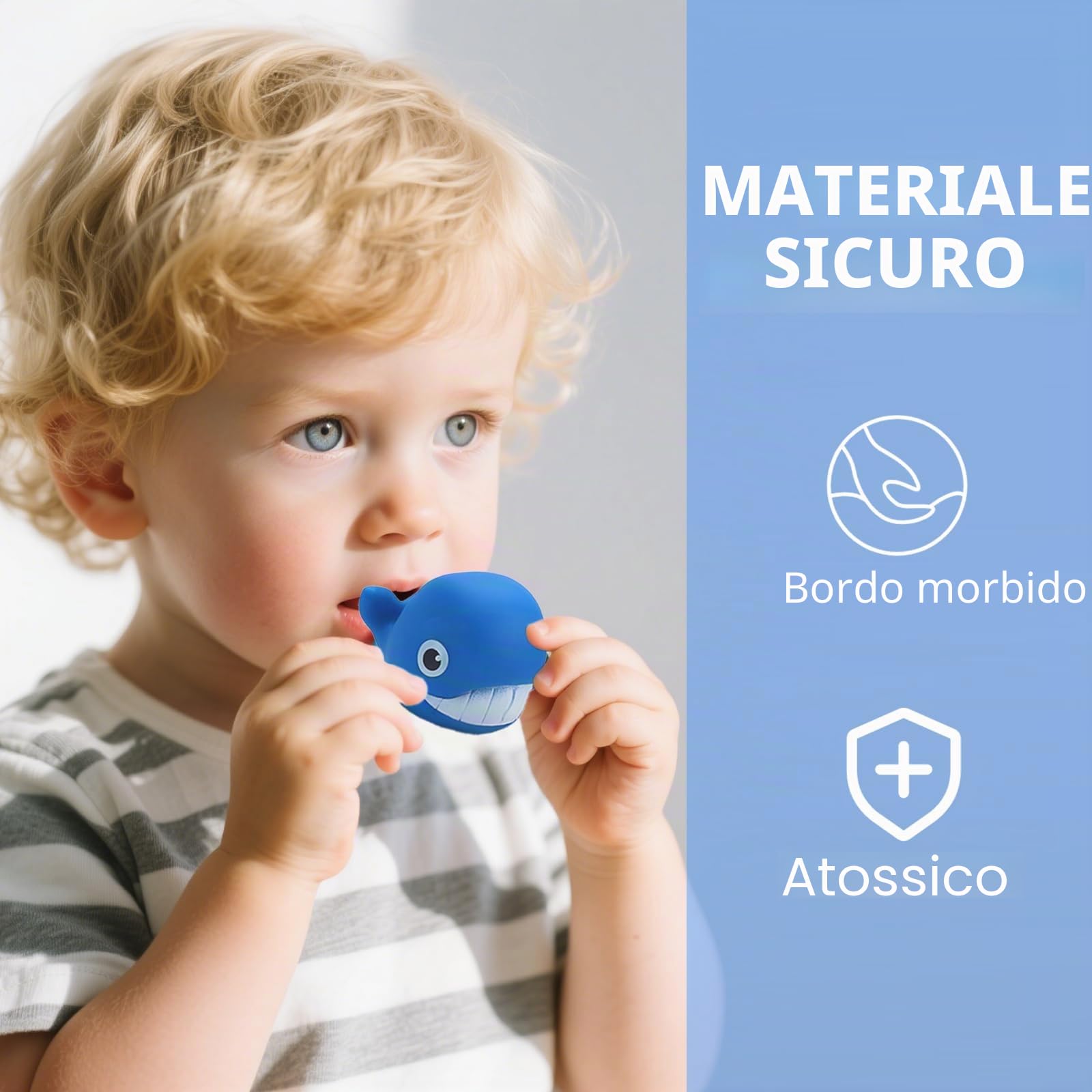 Giochi Bagnetto antimuffa senza fori per Bambini 1 2 3 4 Anni, Giochi Acqua Neonato, giochi piscina neonato, giochi vasca da bagno bambini, Giocattoli da Bagno Morbidi Galleggianti