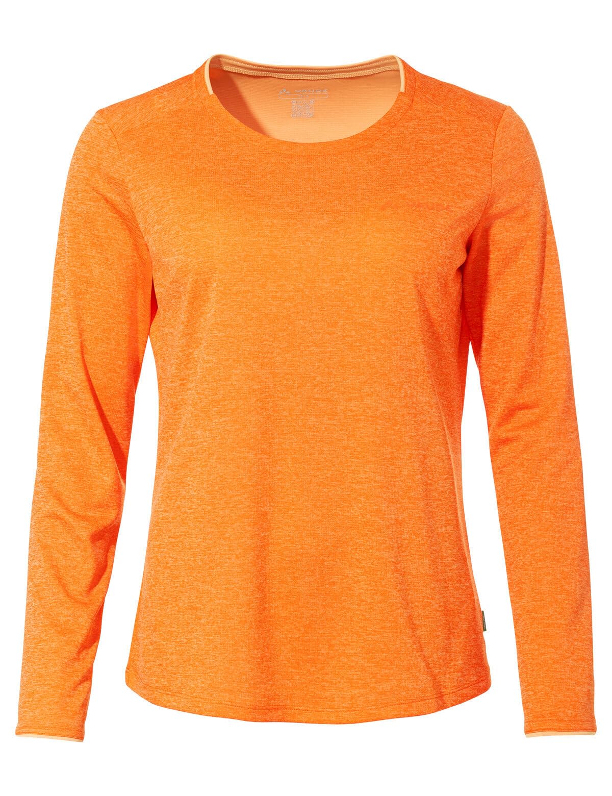 VAUDE Damen Longsleeve Essential LS T-Shirt, Funktionsshirt, perfekt als Baselayer, atmungsaktiv, pflegeleicht und schnelltrocknend, kurkuma, 36