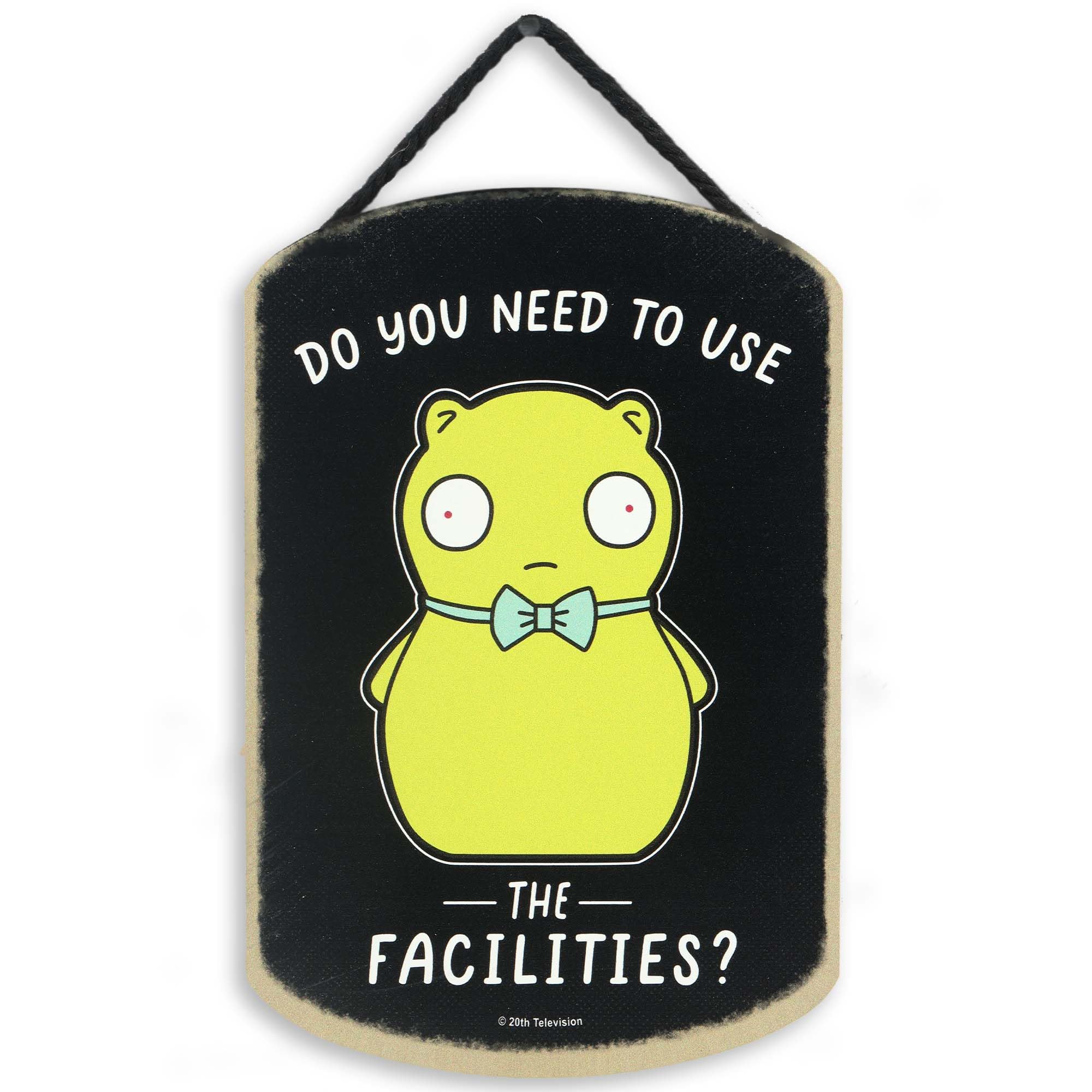 Bob's Burgers Kuchi Kopi Do You Need to Use the Facilities Hanging Wood Wall Decor - Funny Bob's Burgers Sign for Bathroom or Teen Room
