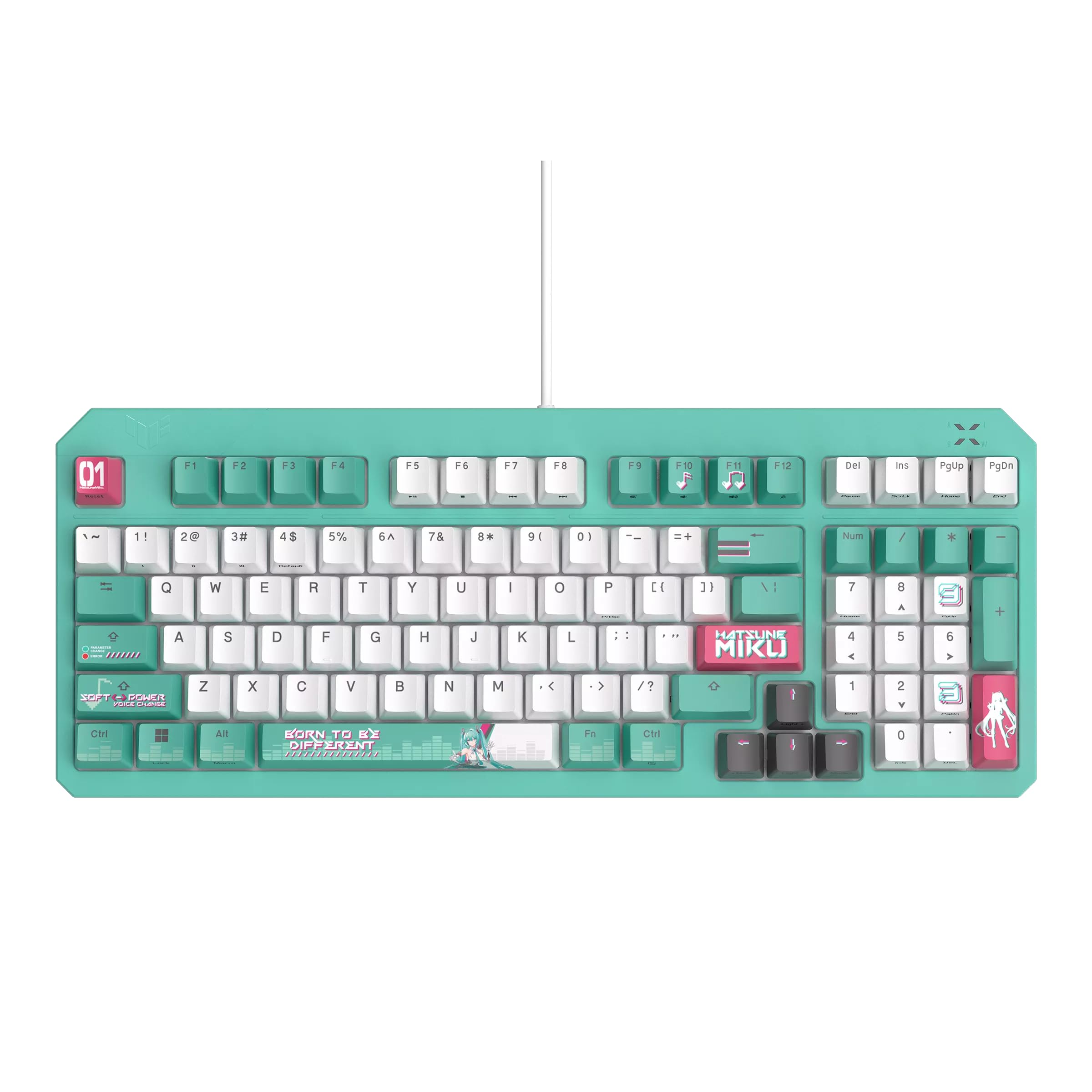 Asus TUF Gaming K3 Gen II Hatsune Miku Edition RGB Türkçe Mekanik