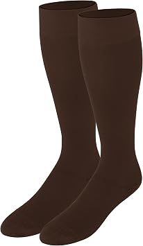 NuVein Medical Compression Stockings, 20-30 mmHg Support for Women & Men, Knee Length, Closed Toe, Brown, Small