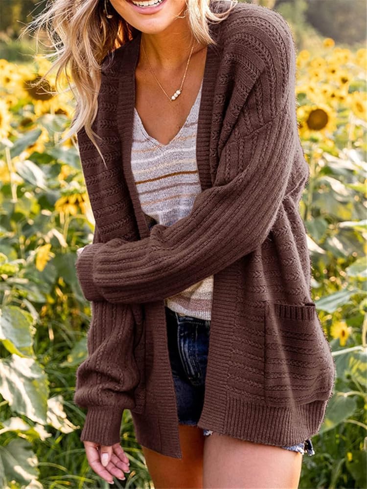 Cardigan Femme Tricoté Col Rabattu - Coupe Ajustée Style Coréen - Coton Doux