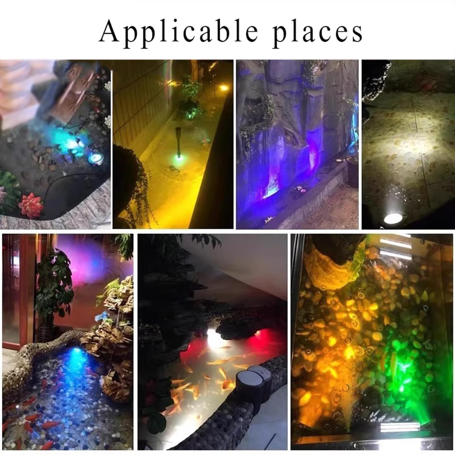 IP68 Waterproof LED Pond Lights - Low Voltage Underwater Landscape Spotlights for Waterfalls, Fountains, and Swimming Pools