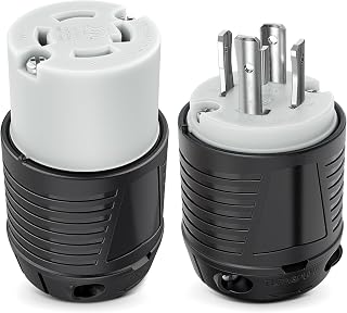 Nilight 30Amp Generator Twist Lock Plugs ETL Listed L14-30P L14-30R