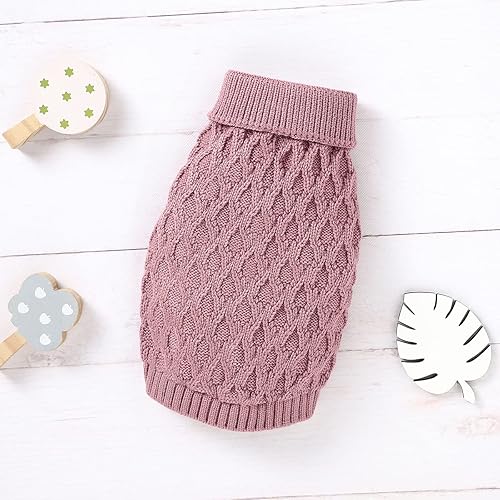 Miniatura 5 de Lawkul Suéteres de punto para perros pequeños, suéter de punto para mascotas, gatos, suéter cálido para perro, ropa de invierno para perro, ropa de