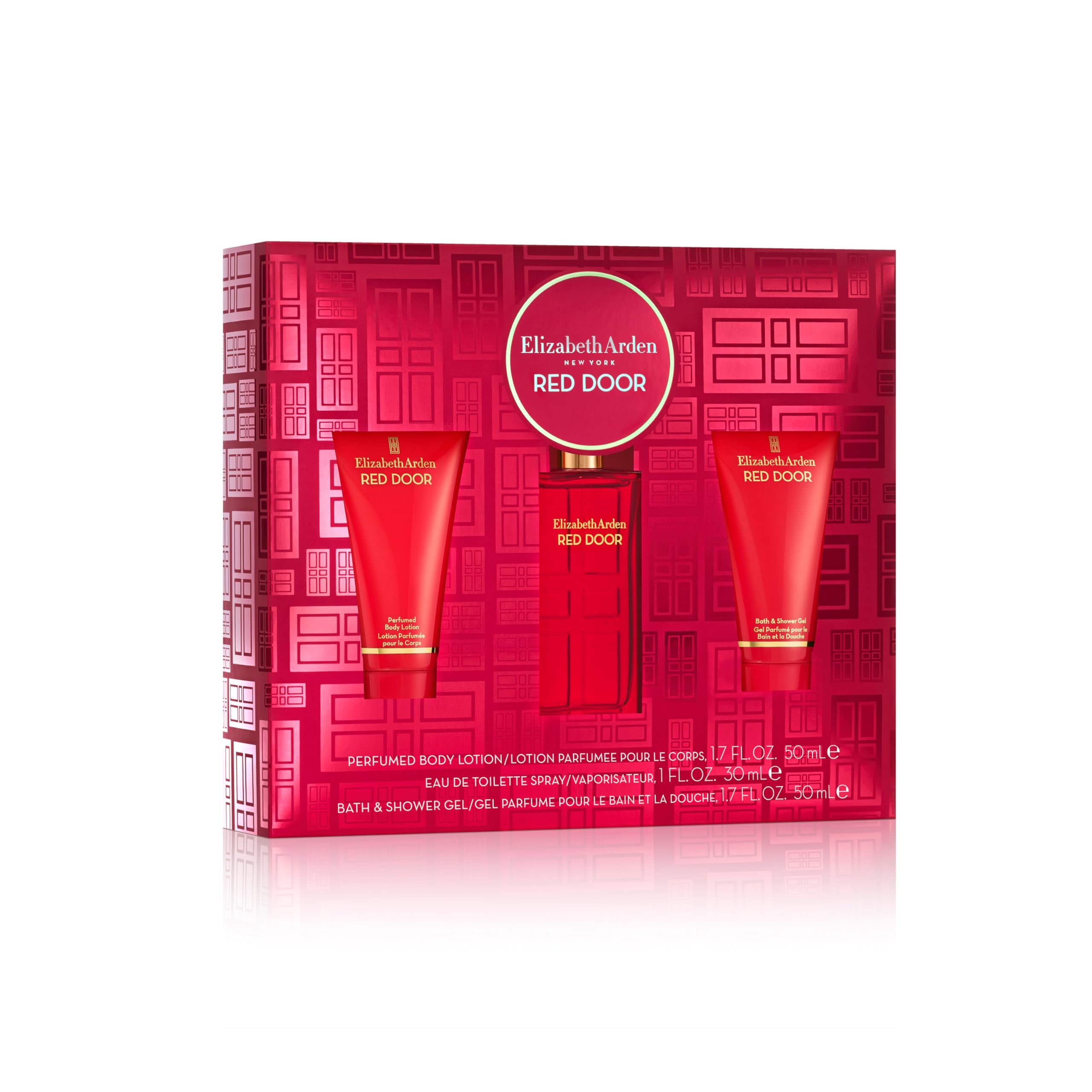 Elizabeth Arden Red Door Eau de Toilette - Juego de regalo de 30 ml, 3 piezas, perfume floral amaderado, fragancia de lujo para mujer