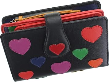 Visconti Love Collection Crush Leather Purse RFID LV4 Black