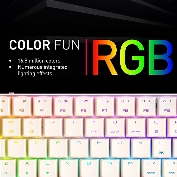 Cherry MX-LP 2.1 Compact Wireless, Mechanical Gaming Keyboard in 65 Percent Format, Multi-Device, RGB Lighting, Rechargeable, MX Low Profile Speed Switches, Black