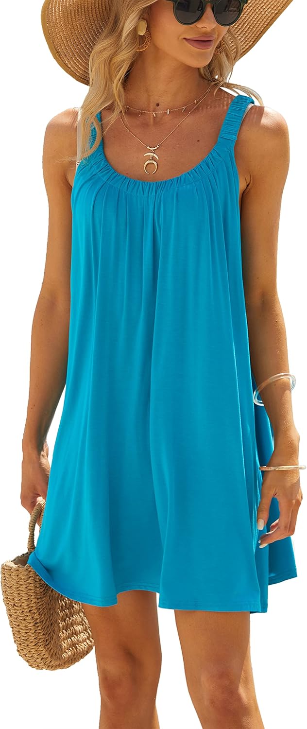 Jar of Love Women's Beach Dress Bikini Beachwear Coverups Casual Vacation Short Summer Halter Dresses