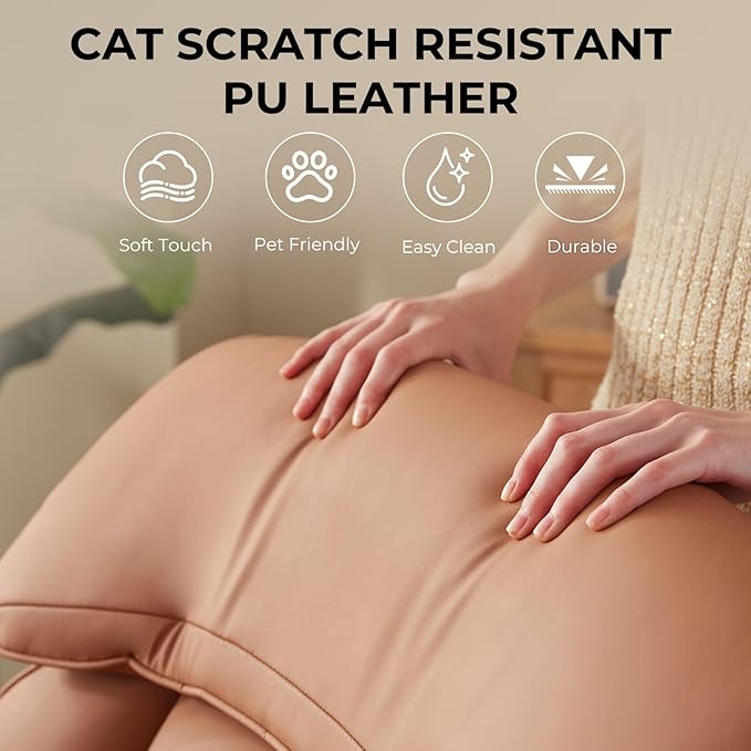 Silla de Oficina Ejecutiva Reclinable con Reposapiés Marrón miniatura 5